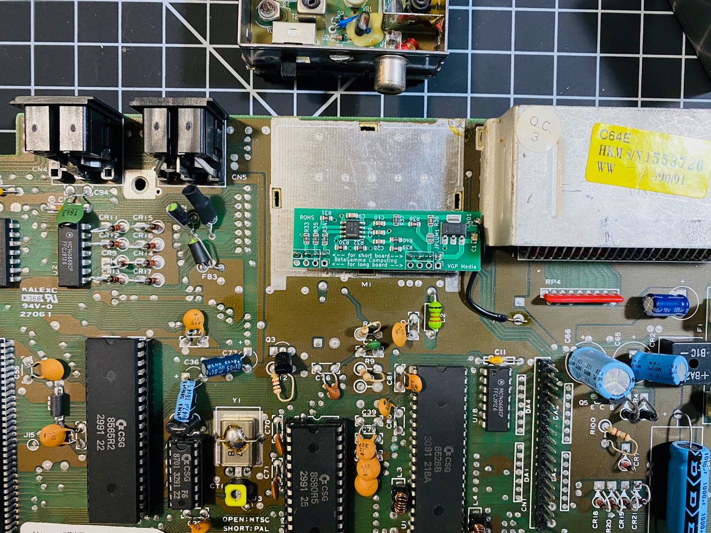 Replacing an RF Modulator on a Commodore 64C