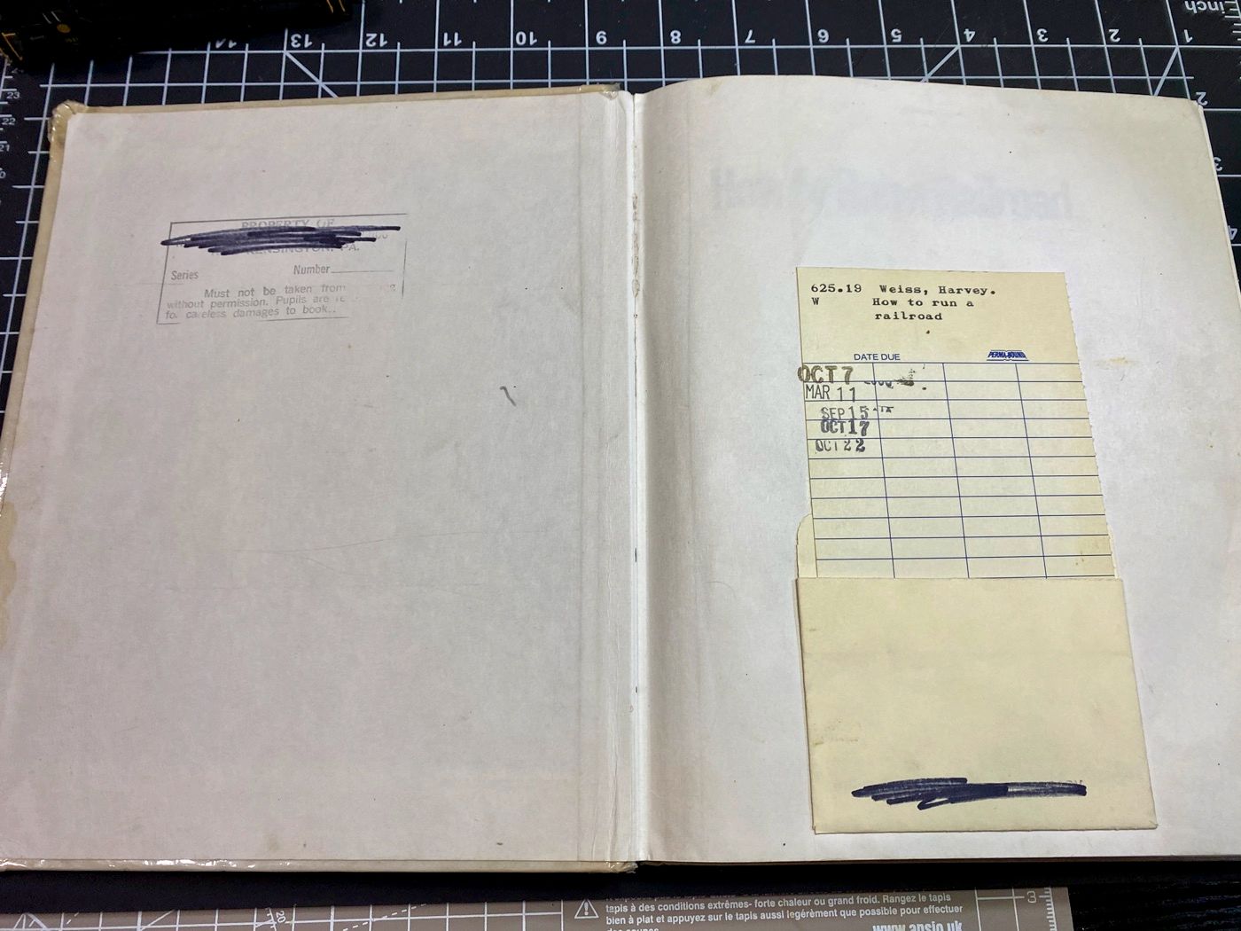 This is the inside sleeve from the copy of this book my wife found