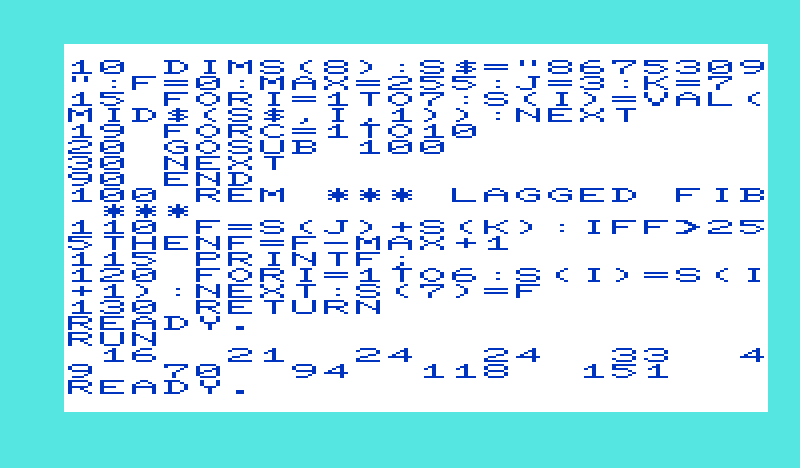 Because we’re starting with small digits, the randomness improves the longer you run it