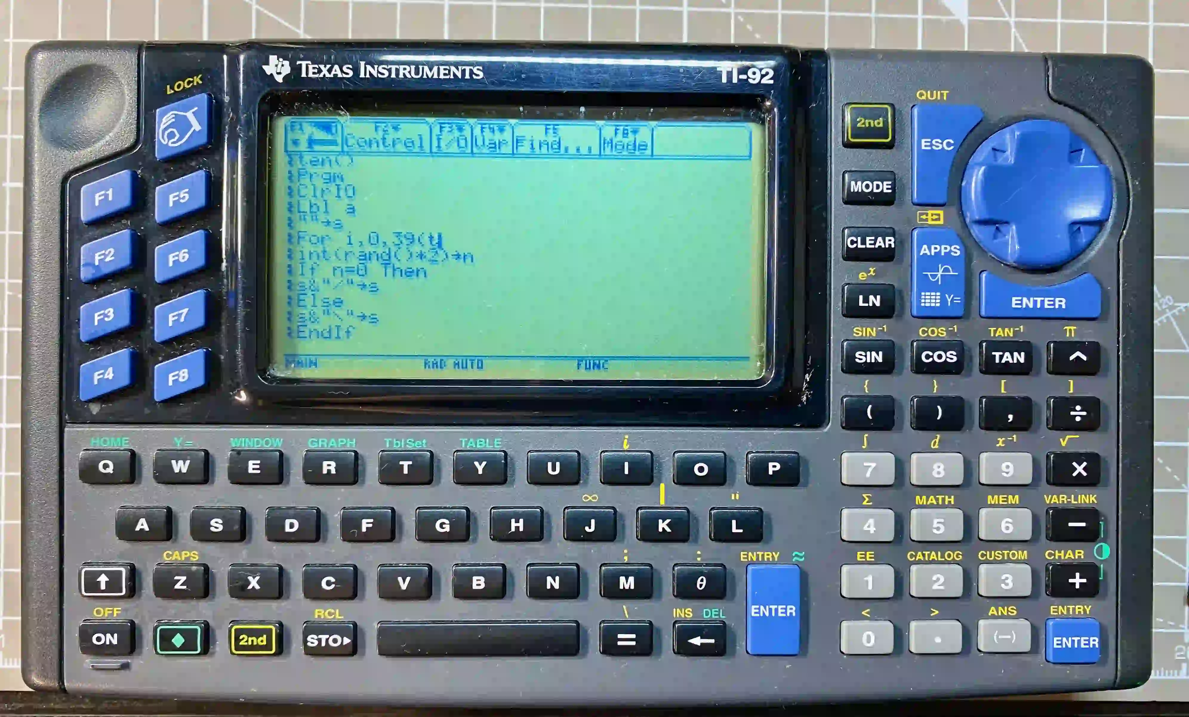 10 Print on the TI-92