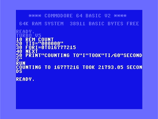 Counting to 2^24 in BASIC